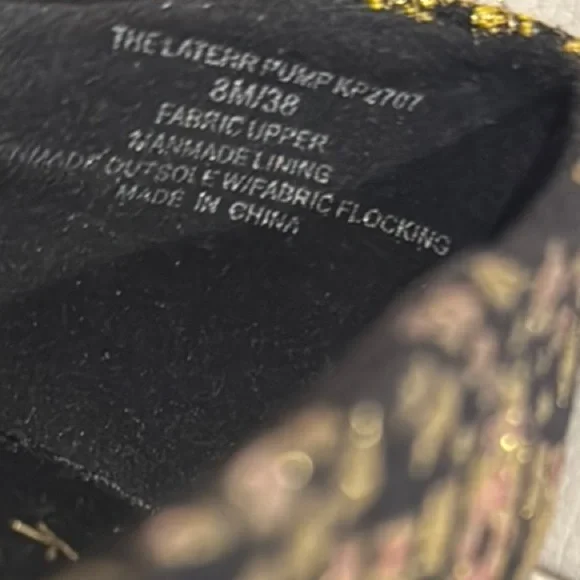 Shoes: Katy Perry Elegant Black and Gold Women’s Heels - Picture 9 of 11